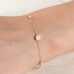 PFX0008-B - Dainty Cube Bracelet