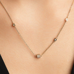 PFX0008-P - Dainty Cube Necklace