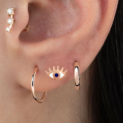 Mineli Göz Altın Piercing PCXE0012