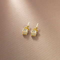 PFX0009-E - Dainty Cube Stud Earring