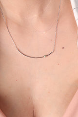 PHX0002-P - Curve Line Necklace